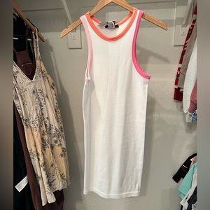 NWT - White dress pink accents